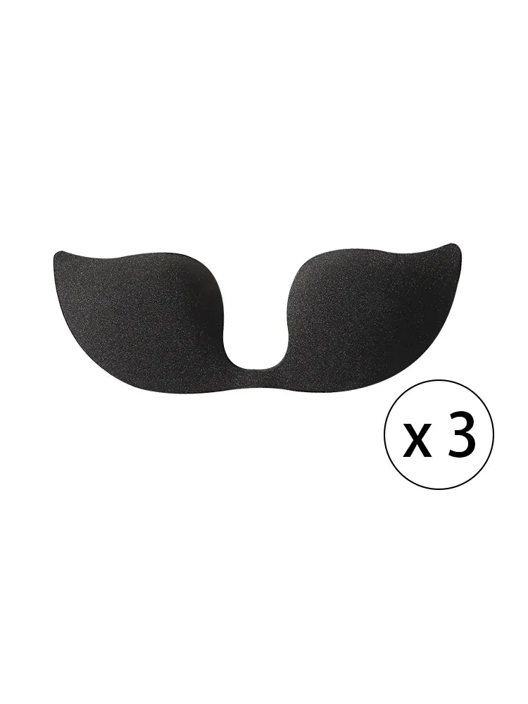 3 Pack Women's Plus Size Adhesive Push-Up Invisible Bras