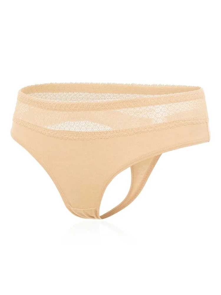 4-Pack Cotton Sexy Lace Thongs