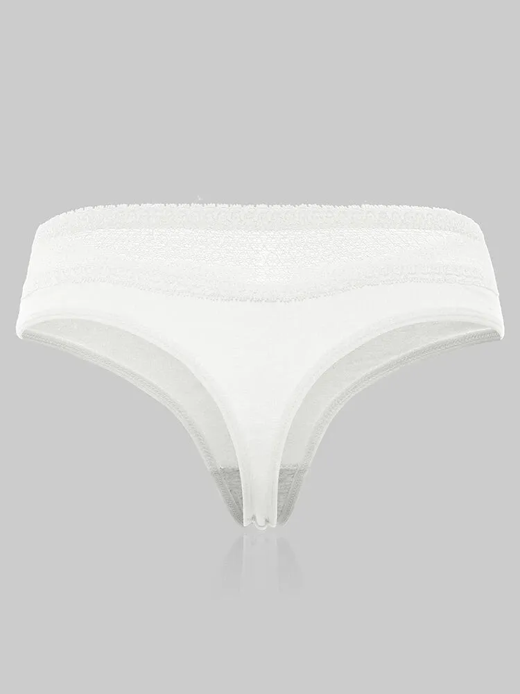 4-Pack Cotton Sexy Lace Thongs