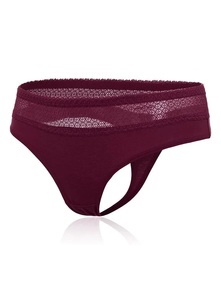 4-Pack Cotton Sexy Lace Thongs