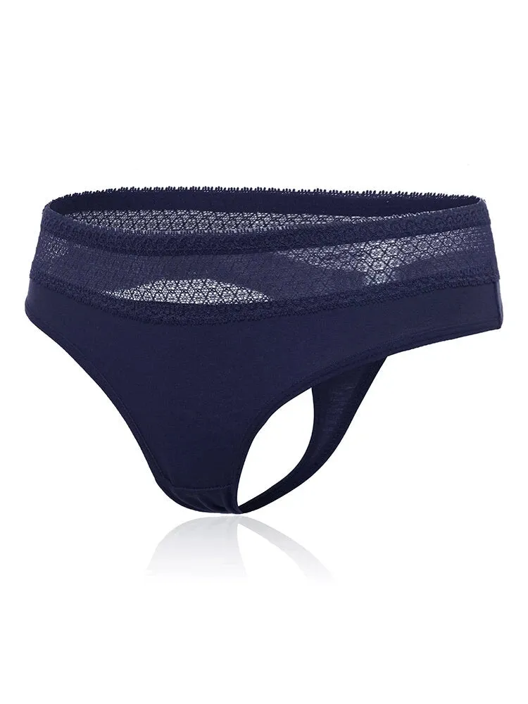 4-Pack Cotton Sexy Lace Thongs