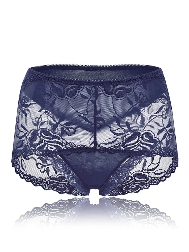 4-Pack Sexy Lace High Waist Briefs