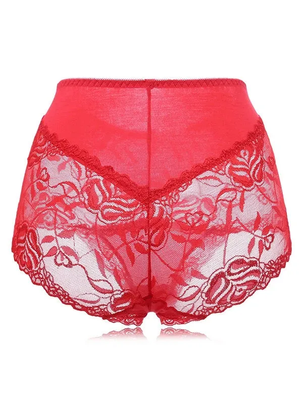 4-Pack Sexy Lace High Waist Briefs