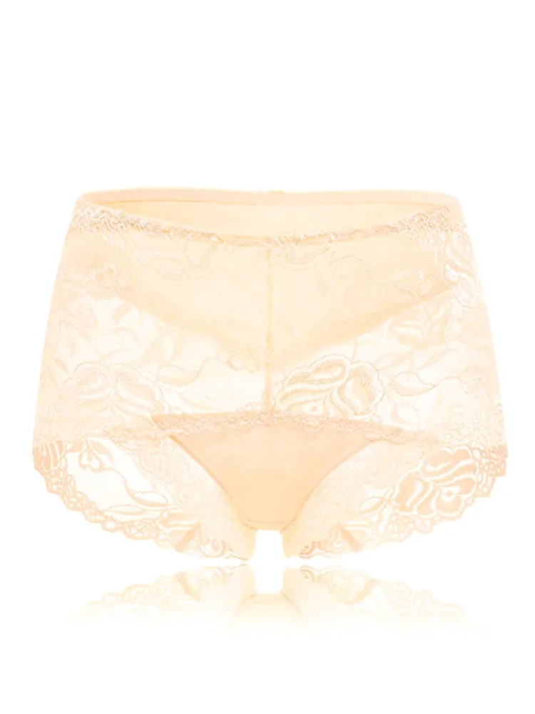 4-Pack Sexy Lace High Waist Briefs