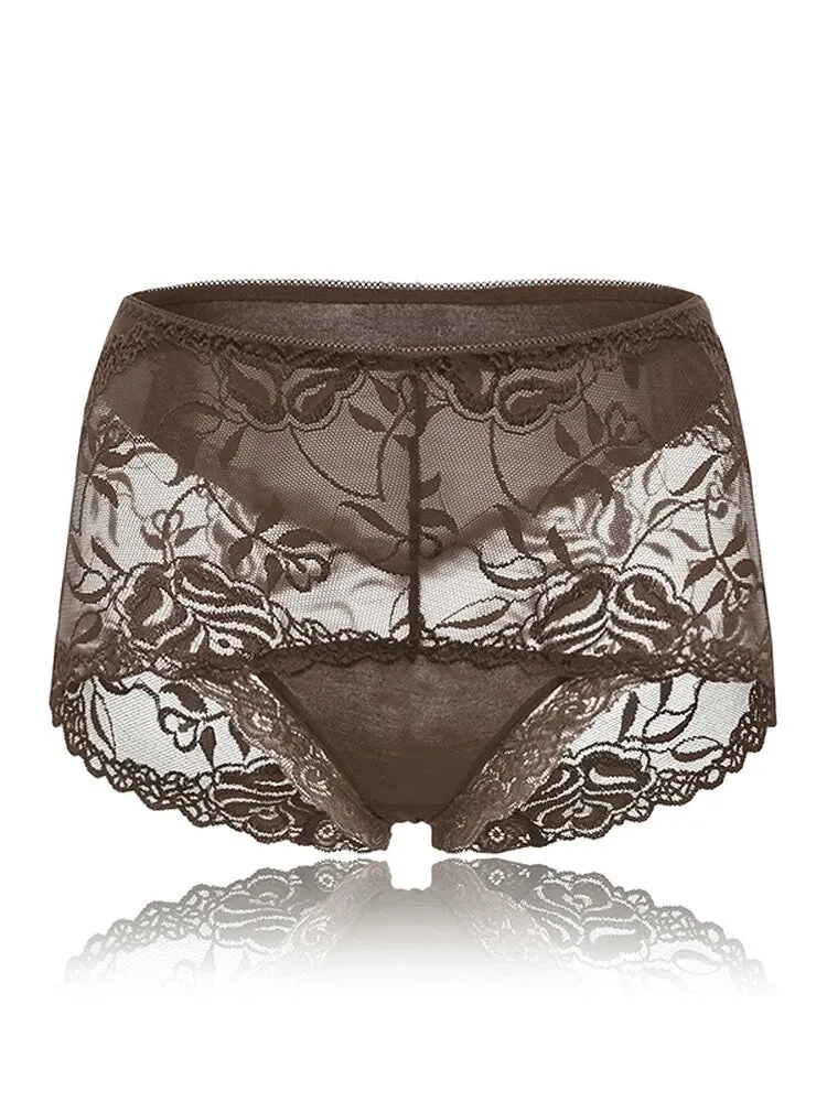 4-Pack Sexy Lace High Waist Briefs