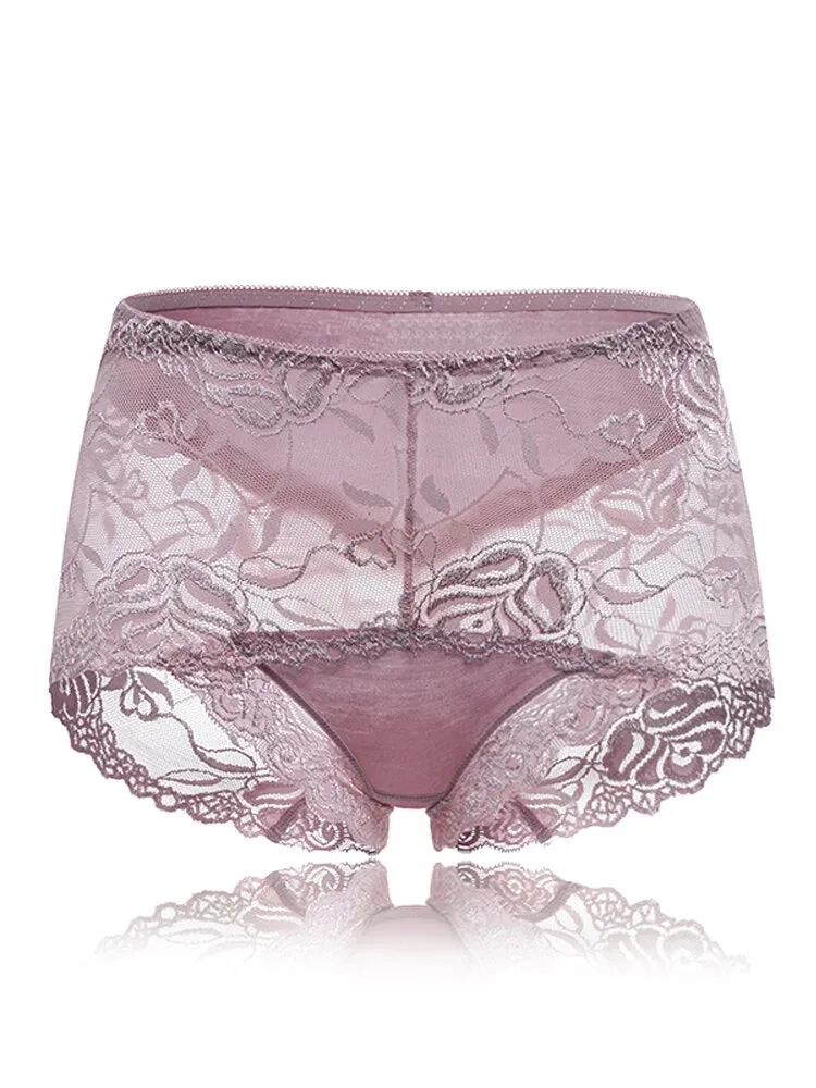 4-Pack Sexy Lace High Waist Briefs