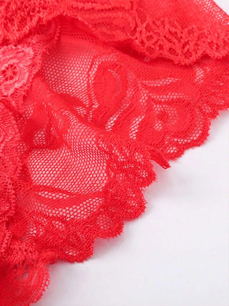 4-Pack Sexy Lace High Waist Briefs
