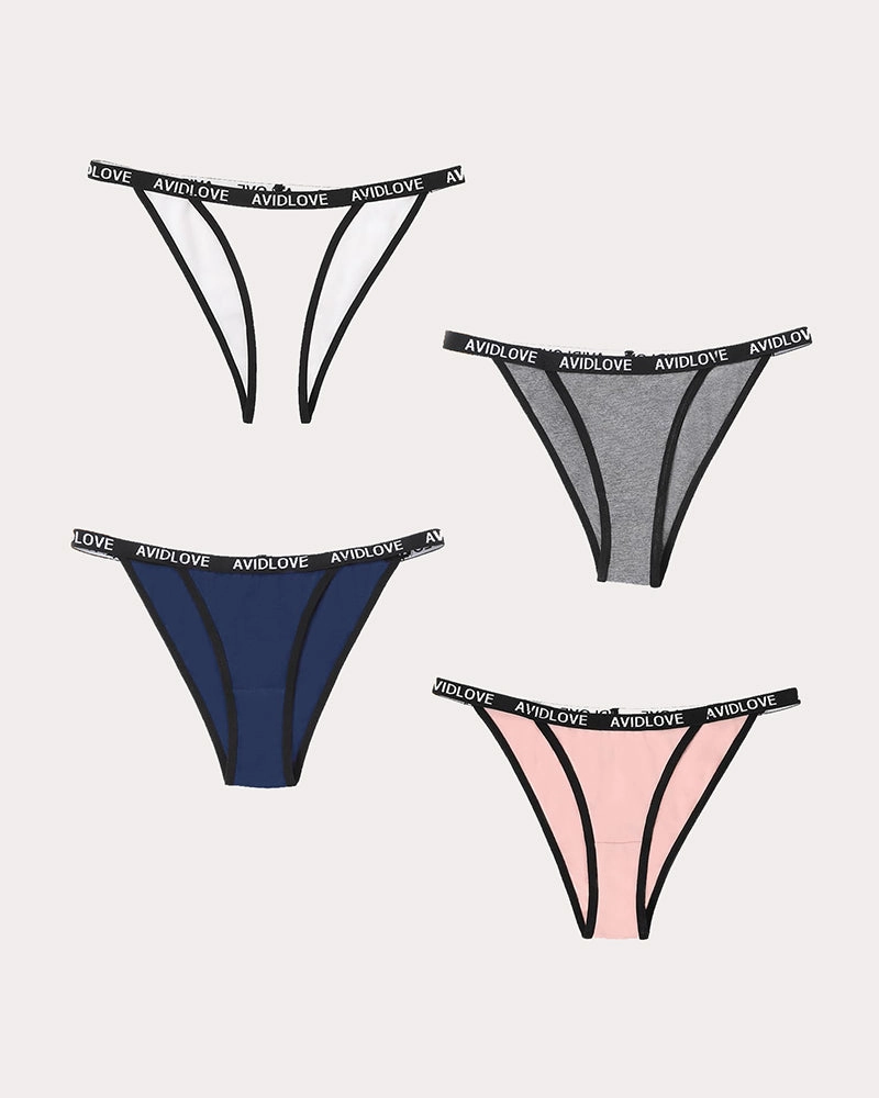4 Pcs-Cotton String Panties