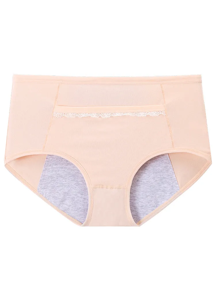 6-Pack Women Leakproof Menstrual Period Cotton Panties