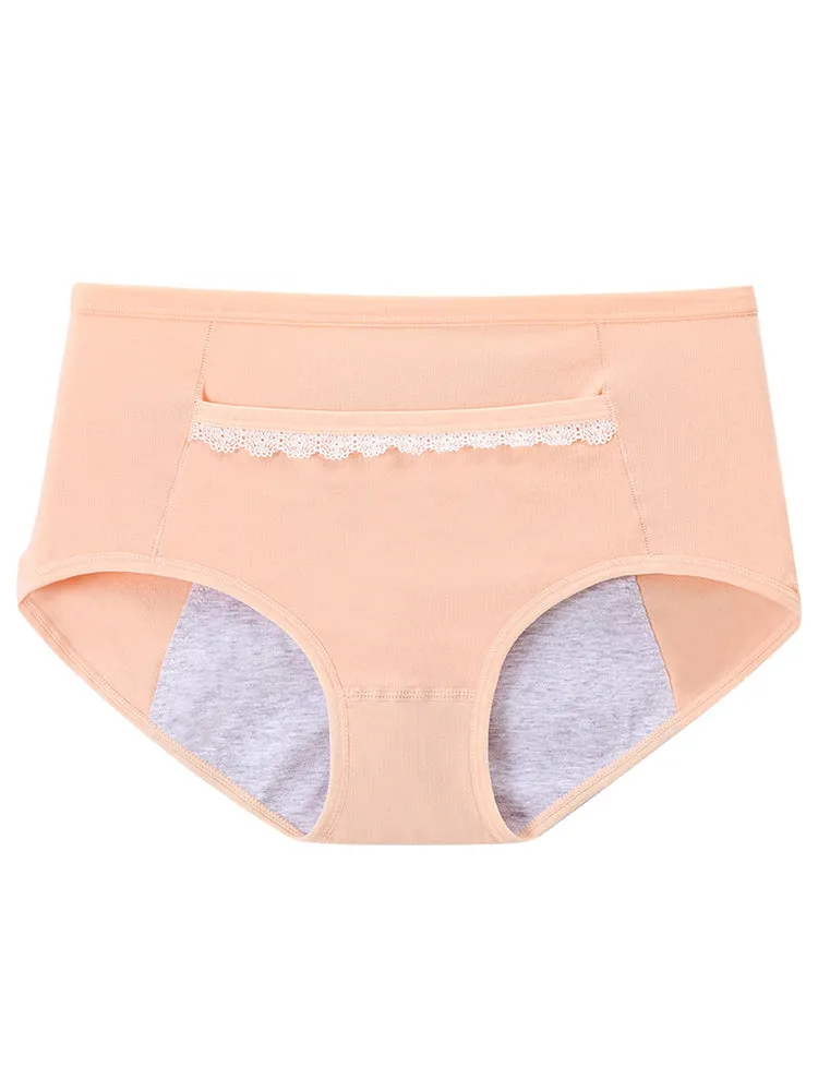 6-Pack Women Leakproof Menstrual Period Cotton Panties