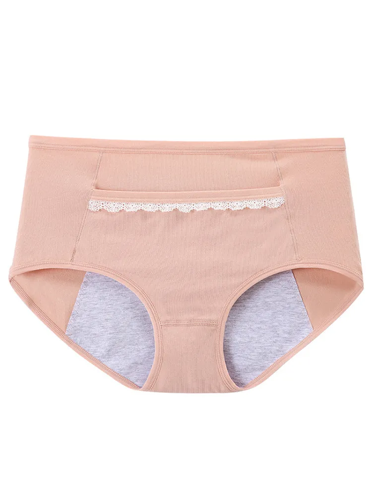 6-Pack Women Leakproof Menstrual Period Cotton Panties