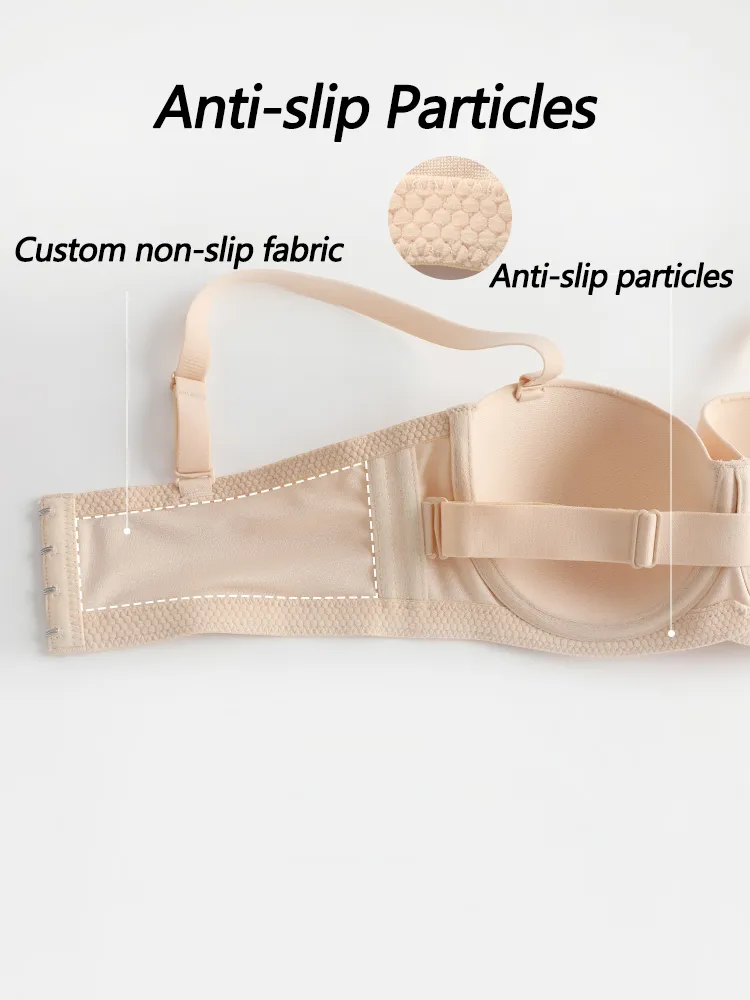 Anti Slip Push Up Strapless Underwire Bra
