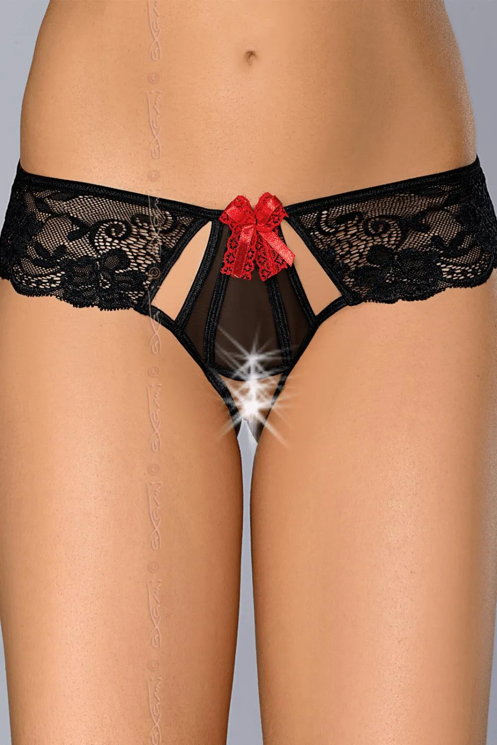 Axami High Heels Lace Crotchless Thong