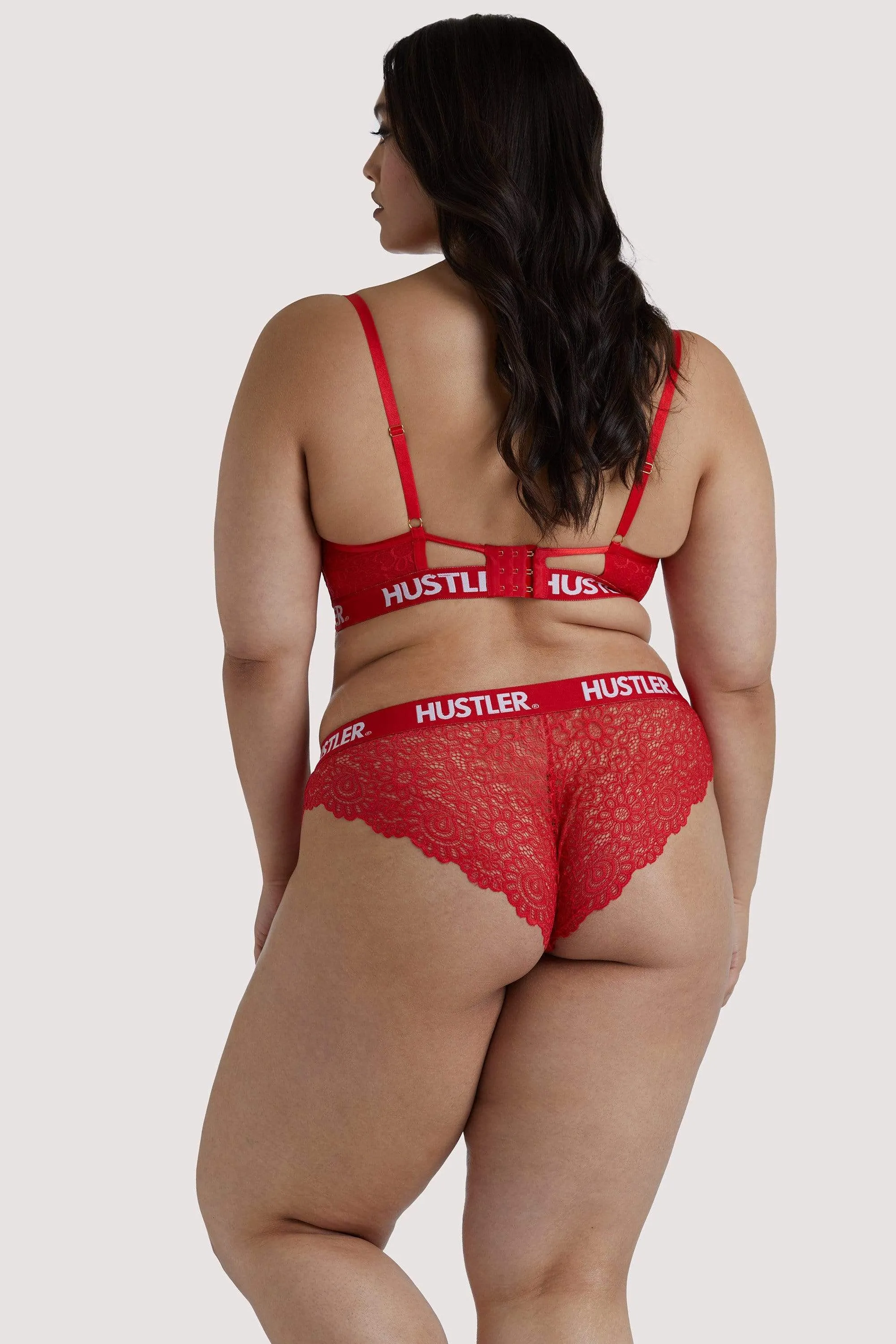 Branded Red Lace Brief