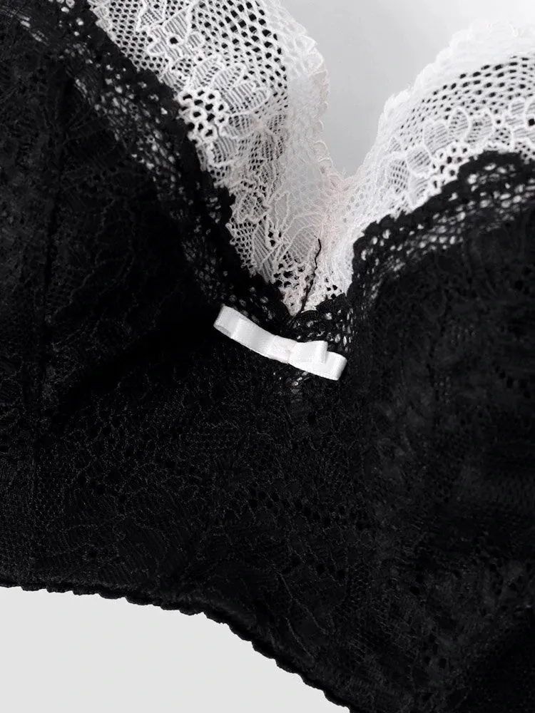 Breathable Lace Soft-wire Full Coverage Push Up Bra