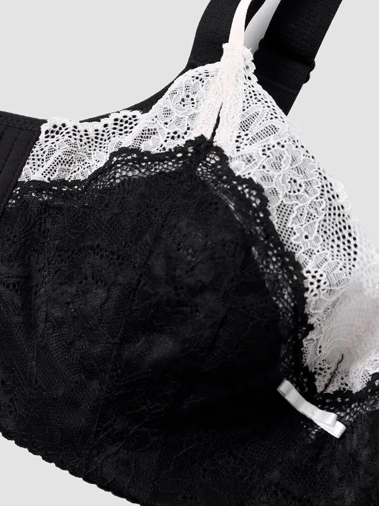 Breathable Lace Soft-wire Full Coverage Push Up Bra