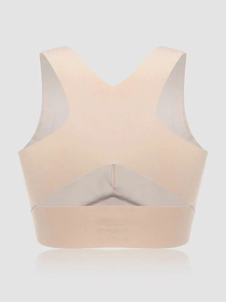Butterfly Lace Front Closure Back Criss Cross Bras with Removable Pad