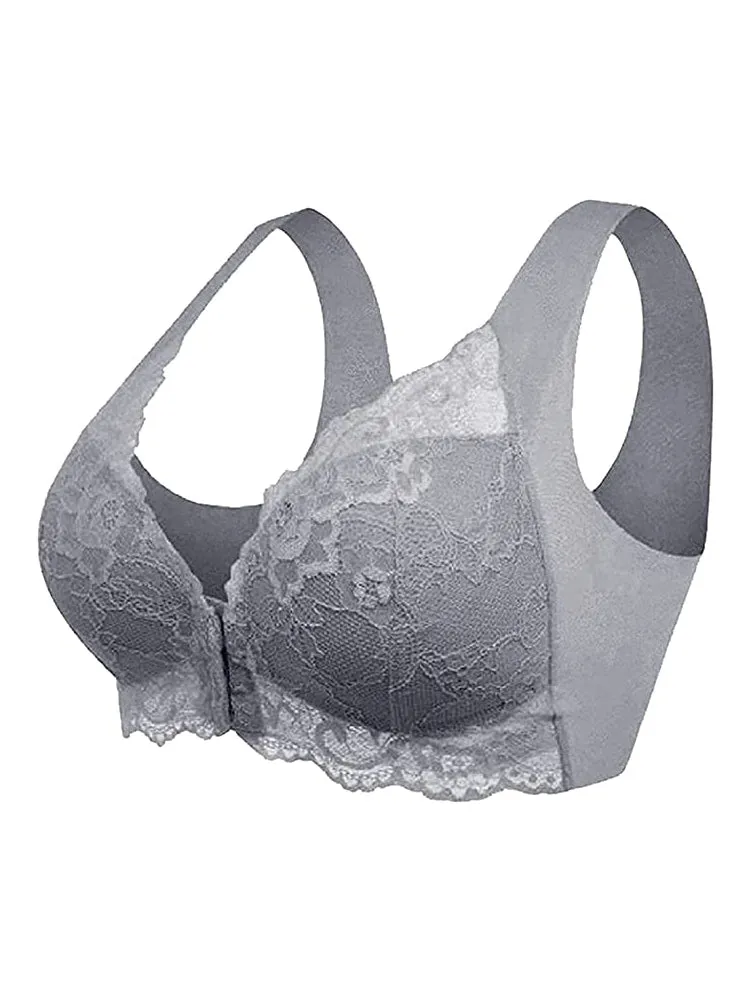 Comfort Front Close Lacy Wireless Bra