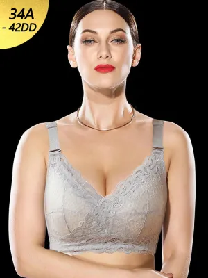 Comfort Lace Minimizer Full Cup Wireless Bra