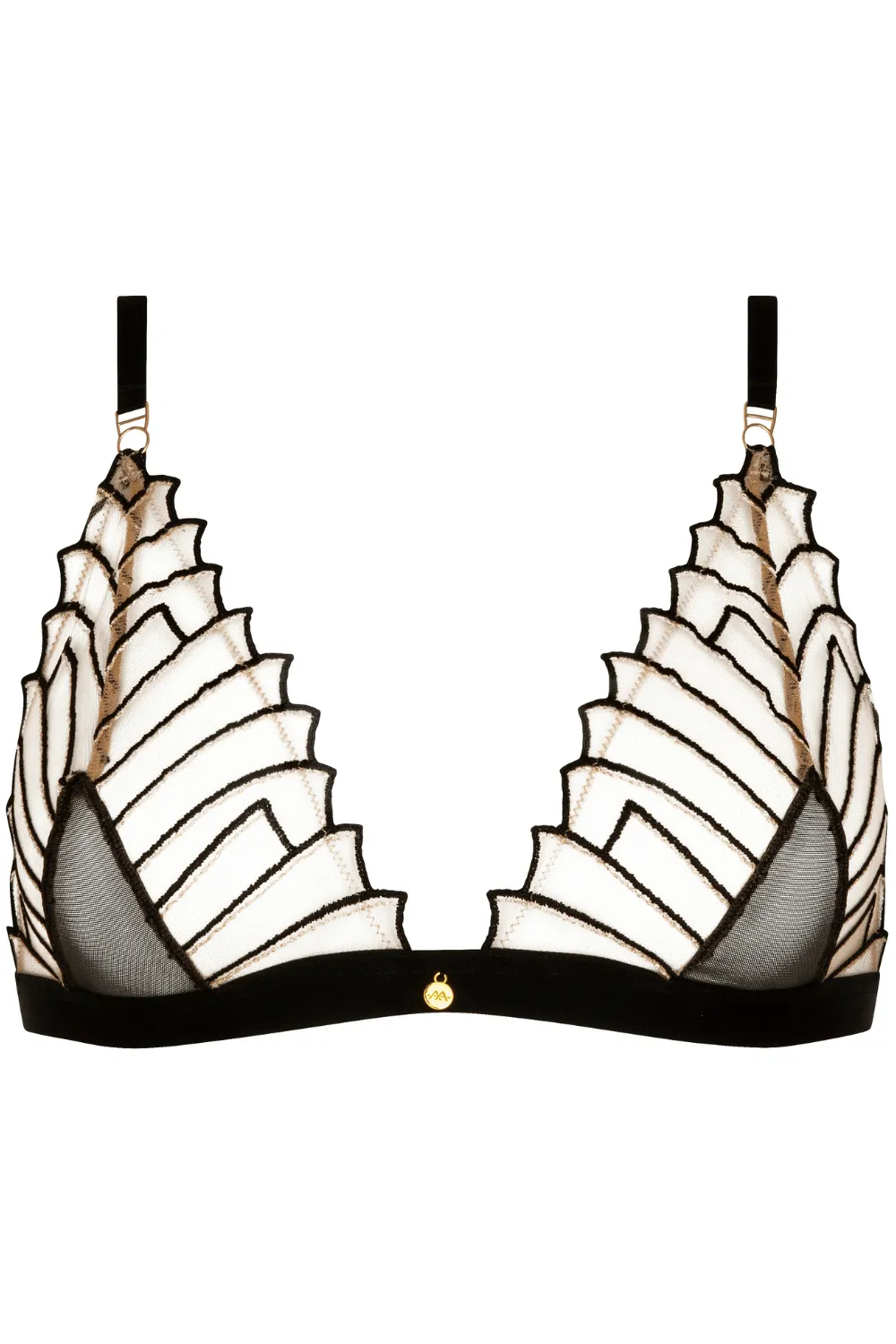 Cosmic Dream Triangle Bra Black