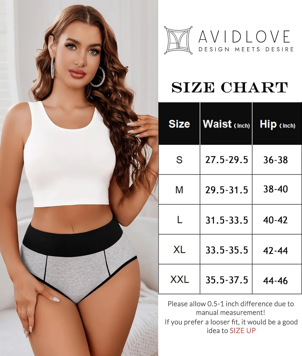 Cotton Hipster Panties High Waist Briefs