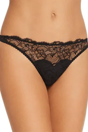 Dita Von Teese Tryst Leavers Lace Sheer G-String Panty Black