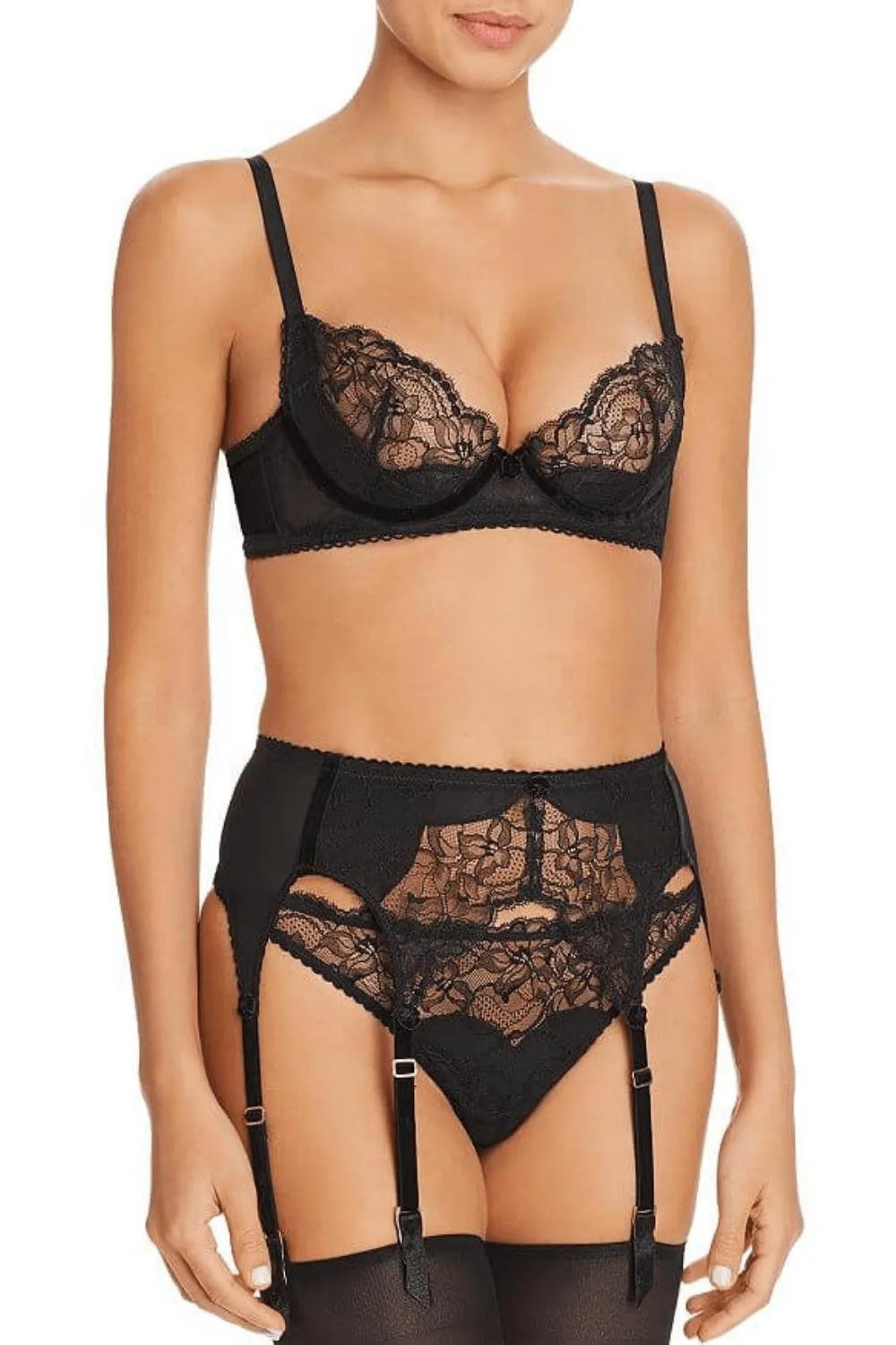 Dita Von Teese Tryst Leavers Lace Sheer G-String Panty Black