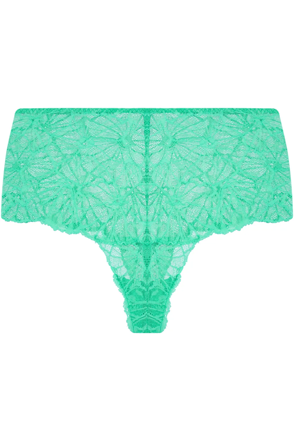 Eden Graphic Lace High Waist Knicker Green