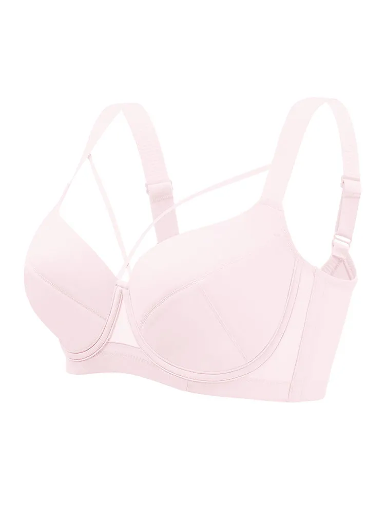 Elegant Push-Up Bra with Strappy Design