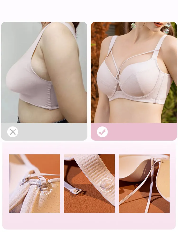 Elegant Push-Up Bra with Strappy Design