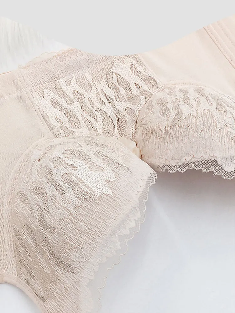 Exquisite Lace Push Up Longline Bra with Back Fat Coverage