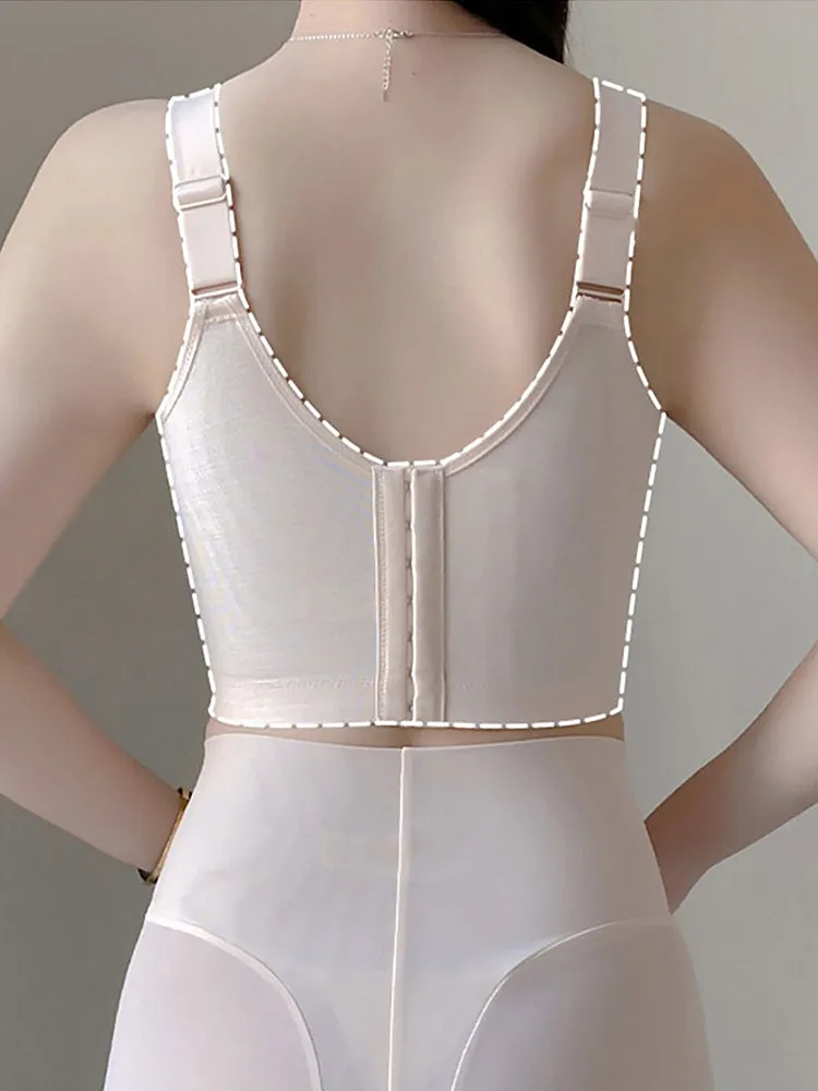 Exquisite Lace Push Up Longline Bra with Back Fat Coverage
