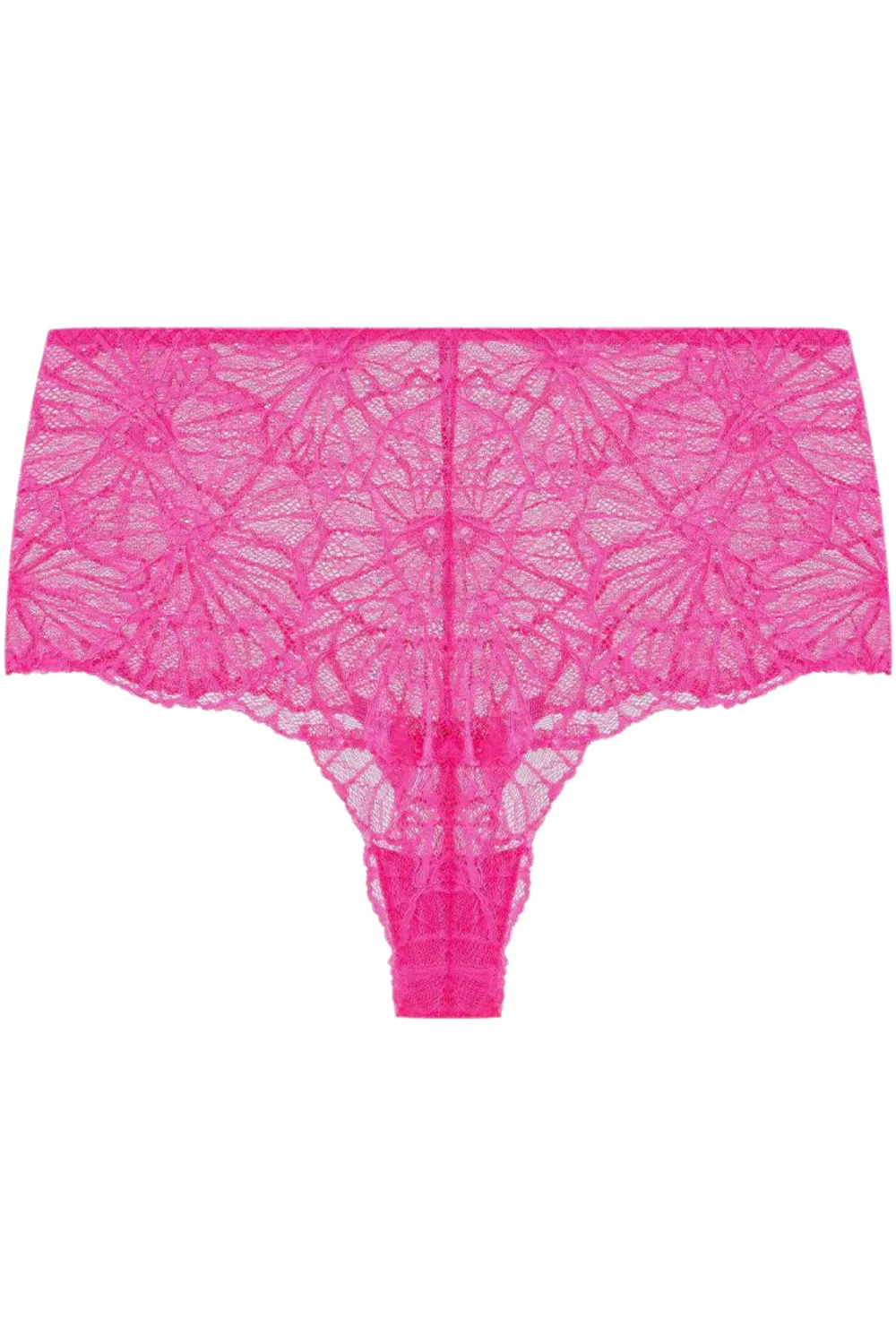 Flora Graphic Lace High Waist Knicker Pink
