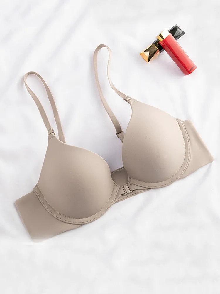 Front Closure Deep V Push-Up Bra