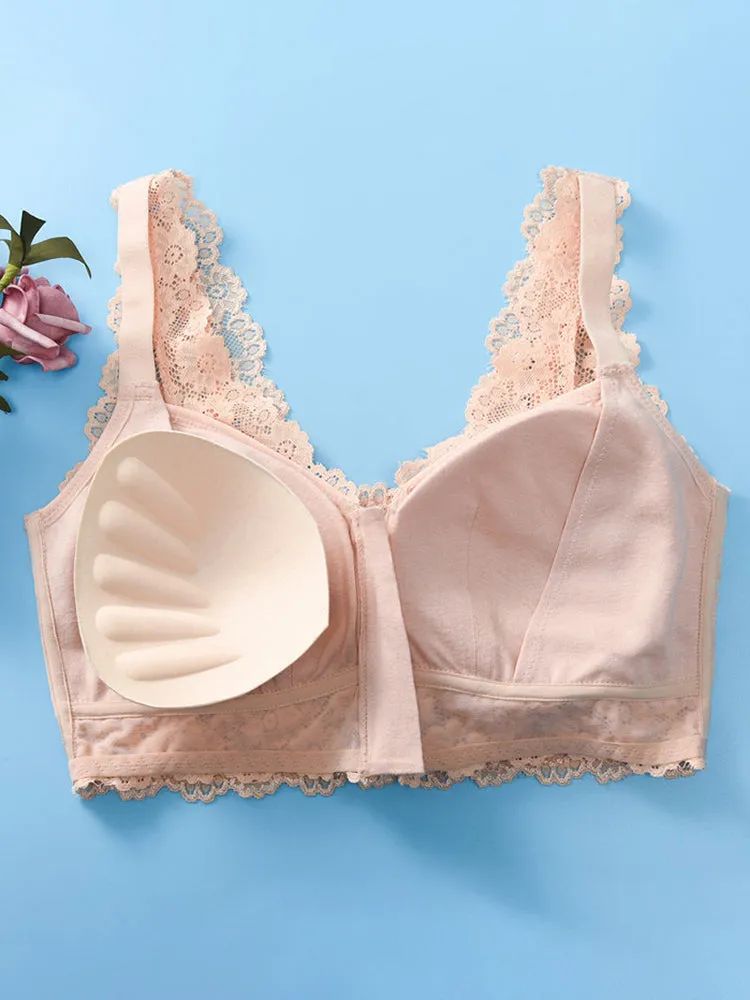 Front Zipper Lace Bra