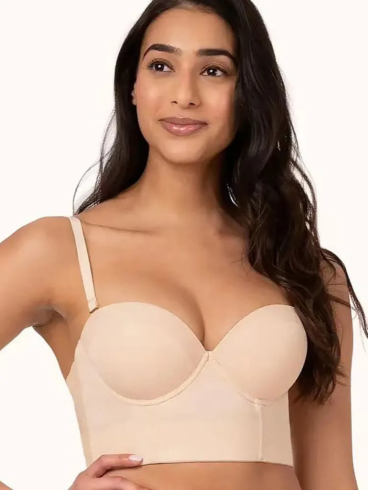 Full Coverage Corset Strapless Longline Bra