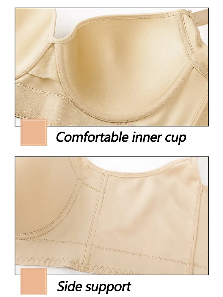 Glossy Seamless Push Up Underwire Bra