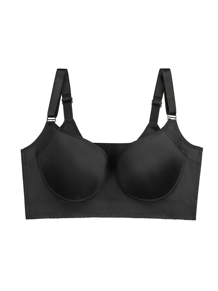 Glossy Seamless Push Up Underwire Bra
