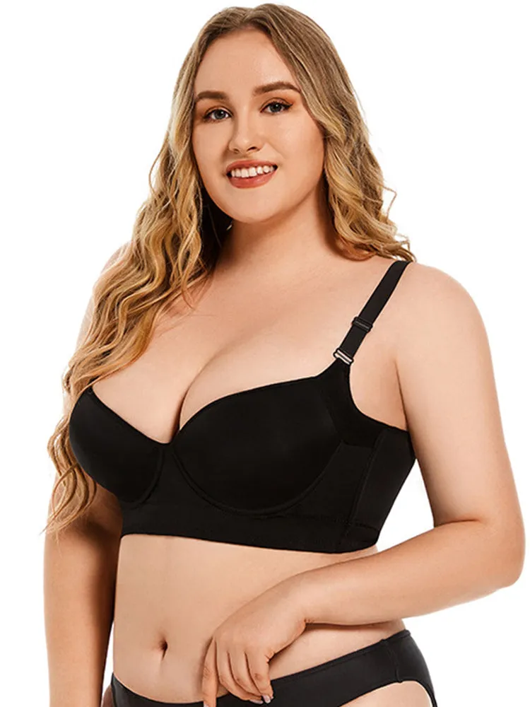 Glossy Seamless Push Up Underwire Bra