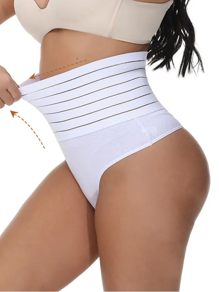 High Waist High Elastic Tummy Thong Shapewear