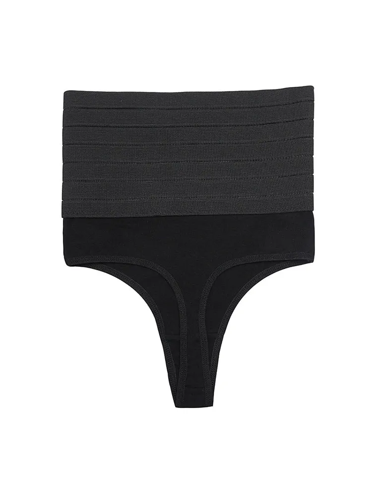 High Waist High Elastic Tummy Thong Shapewear