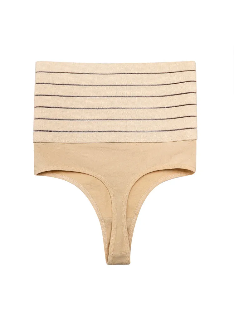 High Waist High Elastic Tummy Thong Shapewear