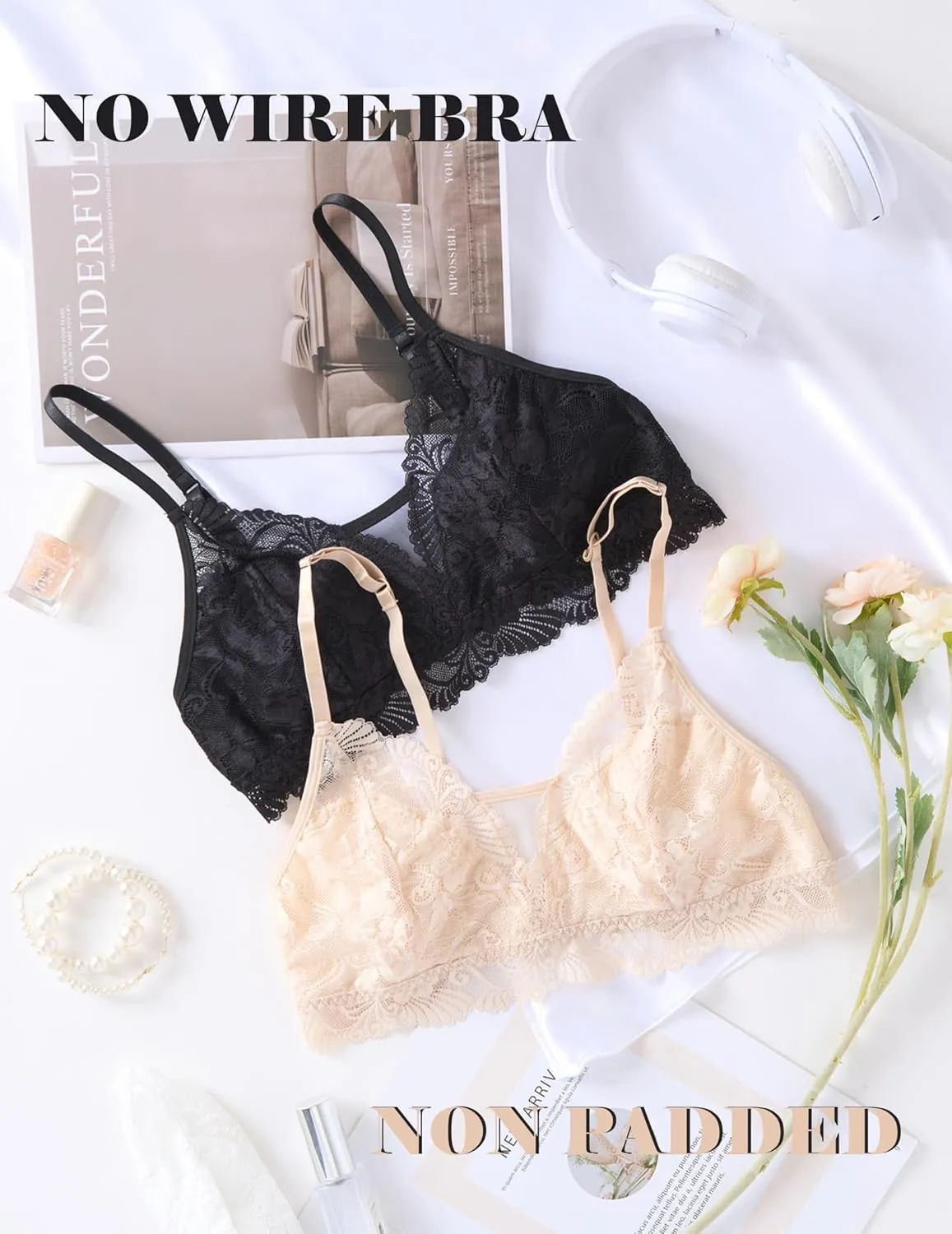 Lace Bra No Underwire Bralettes