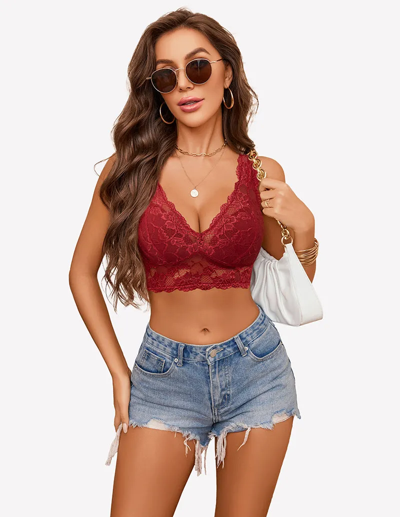 Lace Bra Non Padded Longline Bralette