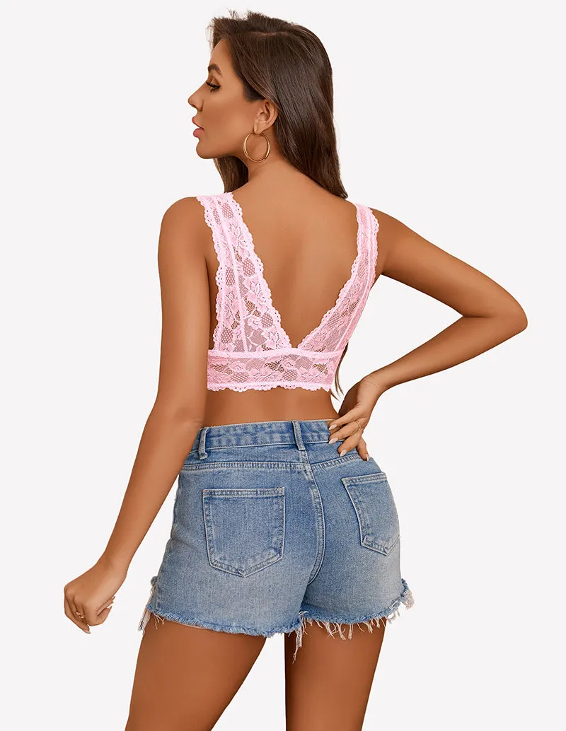 Lace Bra Non Padded Longline Bralette