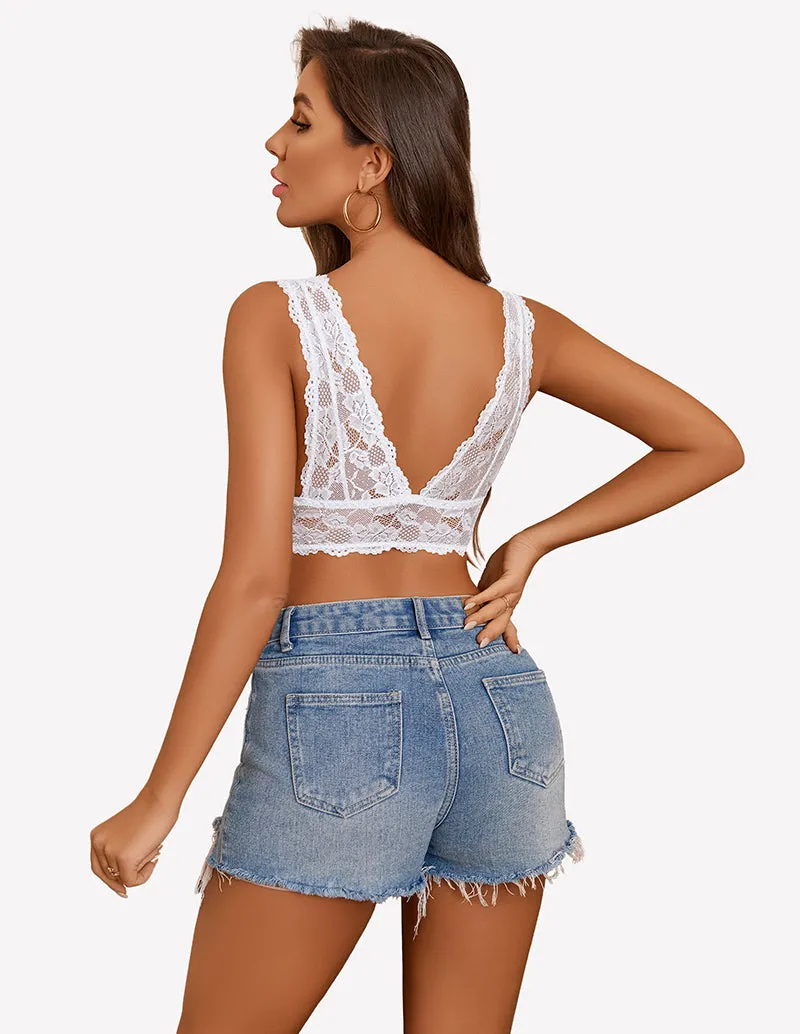 Lace Bra Non Padded Longline Bralette