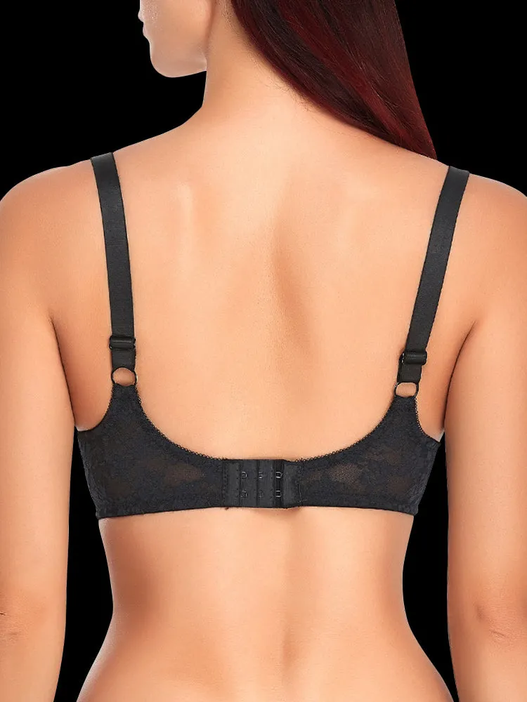 Lace Full Bust Non-padded Push Up Underwire Bra