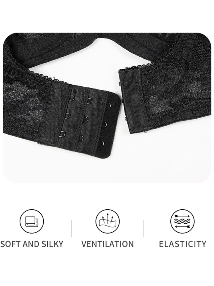 Lace Full Bust Non-padded Push Up Underwire Bra