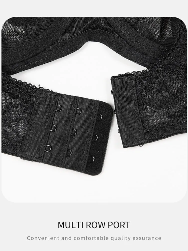 Lace Full Bust Non-padded Push Up Underwire Bra