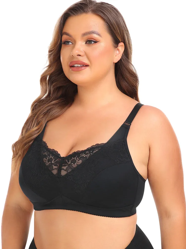 Lace Lift-Up Sports Bra & High-Waisted Thong Set for Women